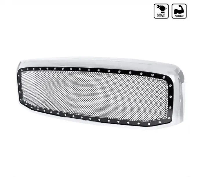 Spec-D Tuning Dodge Ram Mesh Grille With Rivet HG-RAM06SS