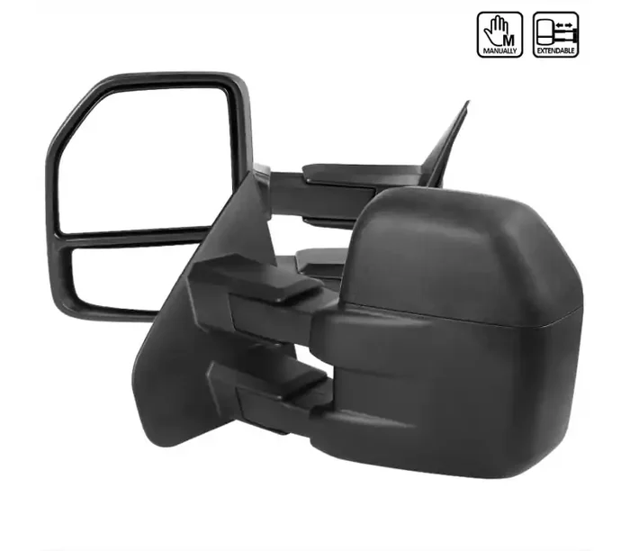 Spec-D Tuning Ford F150 Towing Mirrors Black Texture – Manual RMX-F15004F3-M-FS