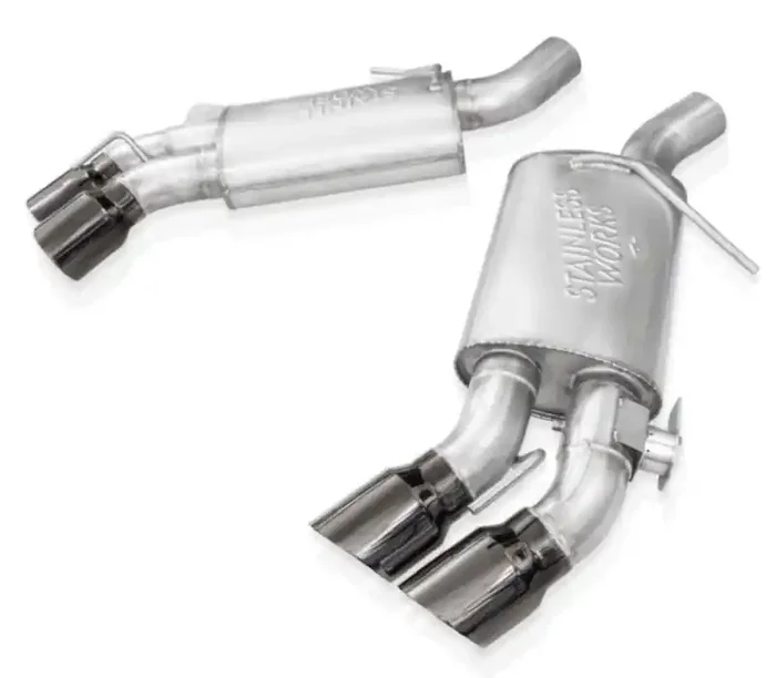 Stainless Works 16-21 Camaro SS 3in Legend Factory Connect Axle Back w/Valve – 4in Quad Black Tips CA16RVMKFLBC