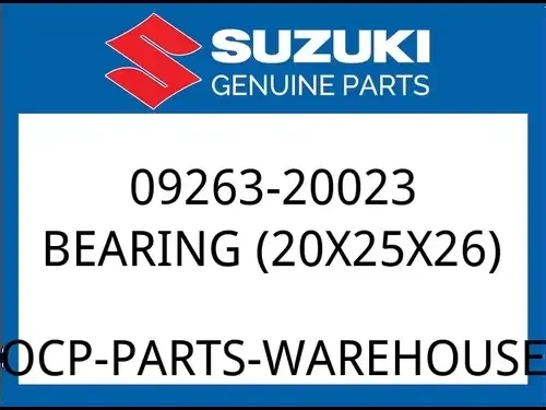 Suzuki OEM Part 09263-20023 BEARING (2OX25X26)