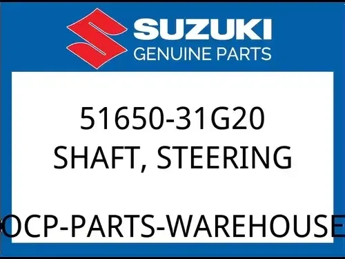 Suzuki OEM Part 51650-31G20 SHAFT, STEERING