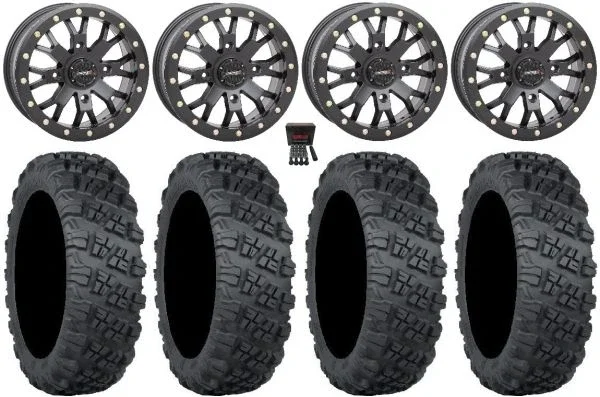 System 3 SB-4 14″ Wheels Bk (6+1) 32″ Versa Cross V3 Tires Polaris Sportsman / RZR / Ranger