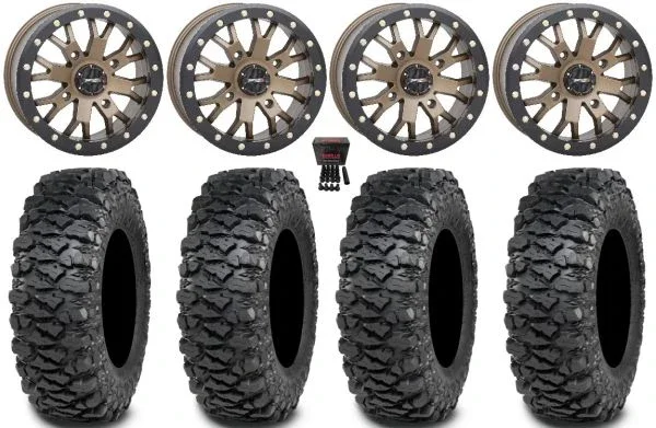 System 3 SB-4 14″ Wheels Br (6+1) 30″ Savage XT Tires Polaris Sportsman / RZR / Ranger