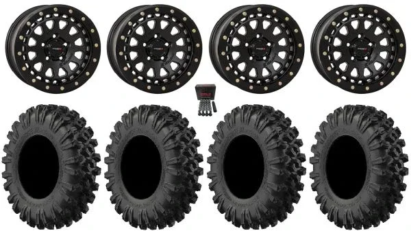 System 3 SB-6 15″ Wheels Bk (4+3) 32″ MotoRavageXL Tires CFMoto UForce U10 Pro / U10 XL Pro / ZForce Z10 / Z10-4