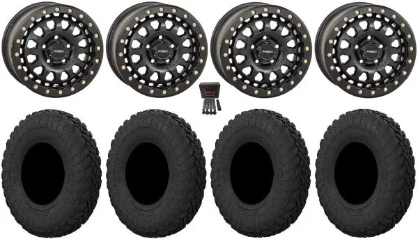 System 3 SB-6 15″ Wheels Bk (6+1) 30″ Gripper R/T Tires CFMoto UForce U10 Pro / U10 XL Pro / ZForce Z10 / Z10-4