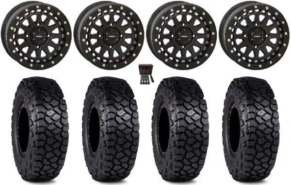 System 3 SB-6 15″ Wheels Black (5+2) 32″ Intersect Tires Polaris RZR XP 1000 / PRO XP / Ranger XP 900/1000