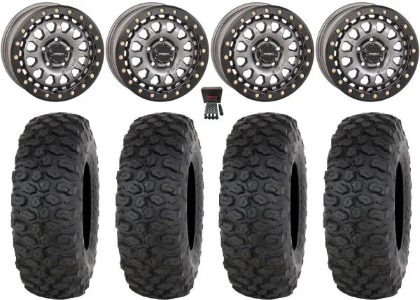 System 3 SB-6 15″ Wheels Gm 6+1 32″ Chicane DS Tires Polaris RZR Turbo R & Pro R Ranger 1500 Xpedition
