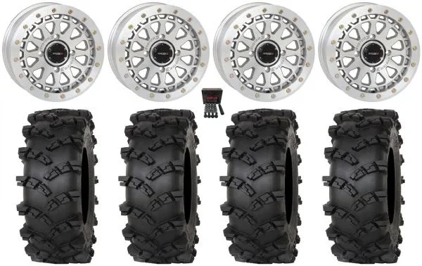 System 3 SB-6 15″ Wheels Machined (6+1) 33″ Outlaw M/T Tires Polaris RZR XP 1000 / PRO XP / Ranger XP 900/1000
