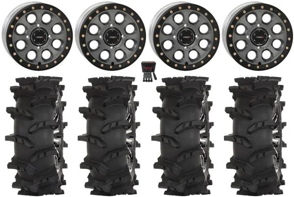 System 3 SB-7 15″ Wheels Ti (4+3) 33″ Outlaw Max Tires Polaris Sportsman / RZR / Ranger