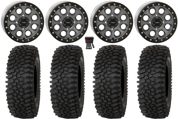 System 3 SB-7 15″ Wheels Titanium (4+3) 37″ Roctane STX Tires Polaris RZR XP 1000 / PRO XP / Ranger XP 900/1000