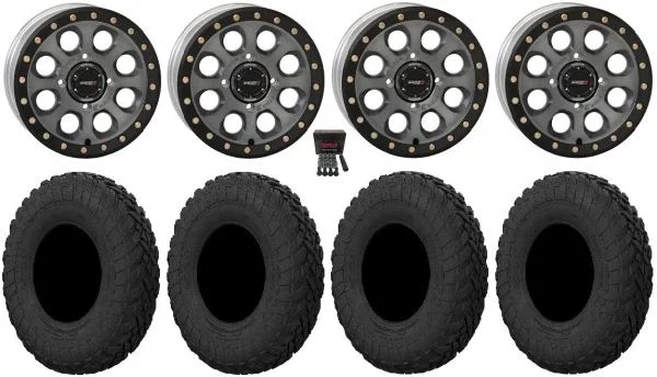 System 3 SB-7 15″ Wheels Titanium (6+1) 32″ Gripper R/T Tires Polaris RZR XP 1000 / PRO XP / Ranger XP 900/1000