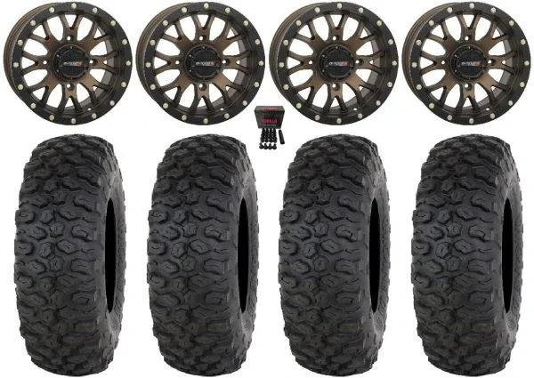 System 3 ST-3 15″ Wheels Bronze 33″ Chicane DS Tires Can-Am Maverick X3 / Honda Pioneer 1000 / Talon