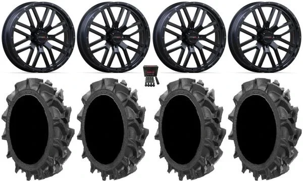System 3 ST-3 24″ Wheels Black 37″ MotoHavok Tires Polaris RZR XP 1000 / PRO XP / Ranger XP 900/1000