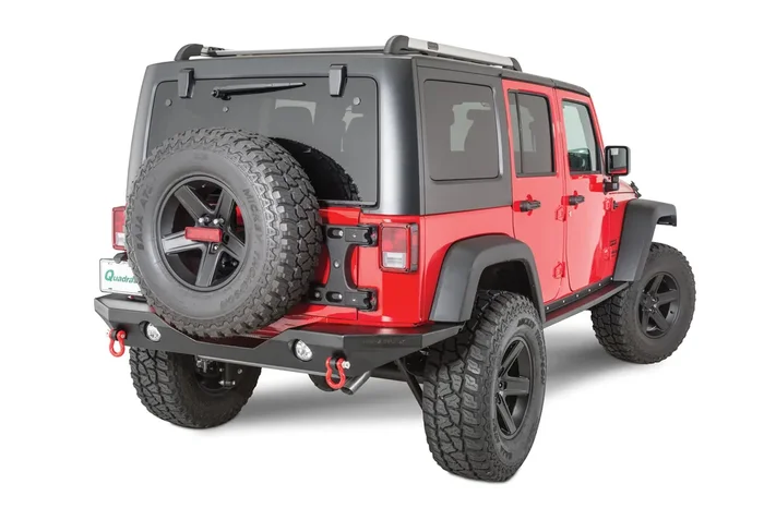 Teraflex 4654130 Rear RockGuard Outback Bumper with Fog Light Cutouts for 07-18 Jeep Wrangler JK