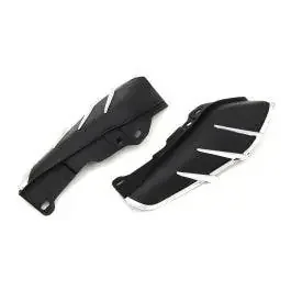 V-Twin 51-0422 Black Windshield Deflector Set Chrome Trim OE 61400028 FLT 09-Up
