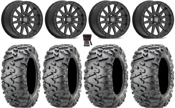 Valor V05 Beadlock 14″ Wheels Black 28″ BigHorn 2.0 Tires Polaris RZR XP 1000 / PRO XP / Ranger XP 900/1000