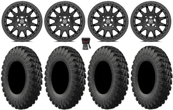 Valor V09 Beadlock 15″ Wheels Black 28″ MotoRally Tires Polaris RZR XP 1000 / PRO XP / Ranger XP 900/1000