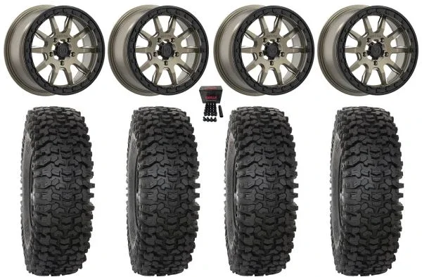 Valor V15 Beadlock 15″ Wheels Bronze 33″ RC500 Tires CFMoto UForce U10 Pro / U10 XL Pro / ZForce Z10 / Z10-4
