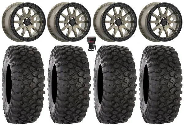 Valor V15 Beadlock 15″ Wheels Bronze 33″ XC450 Tires CFMoto UForce U10 Pro / U10 XL Pro / ZForce Z10 / Z10-4