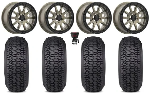 Valor V15 Beadlock 15″ Wheels Bronze 35″ Regulator 2 Tires CFMoto UForce U10 Pro / U10 XL Pro / ZForce Z10 / Z10-4