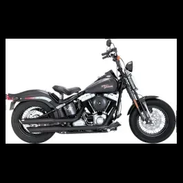 Vance & Hines 3″ Round Twin Slash Slip-On Black Mufflers 4 Harley 07-09 FLSTN/FLSTSB