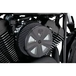 Vance & Hines Black ‘Skullcap Crown‘ Air Cleaner Cover for Harley