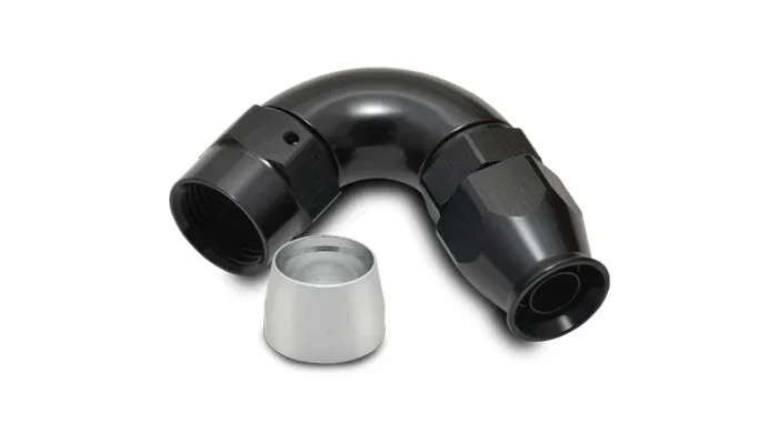 Vibrant Performance 120 Degree 10 AN PTFE Hose to 10 AN Female Hose End – Black
