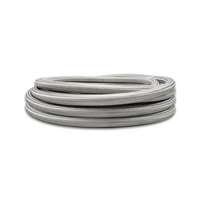 Vibrant Performance Steel-Flex Braided Stainless PTFE Hose – 6 AN – 20 ft