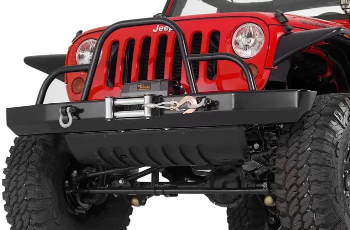 Warrior Products Front Rock Crawler Bumper with Winch Mount for 07-18 Jeep Wrangler JK
