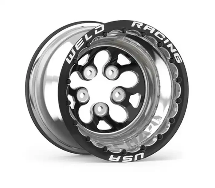 Weld Alpha-1 15×12 / 5×4.75 BP / 4in BS Black Wheel – Black Double Beadlock MT 83B-512278MB