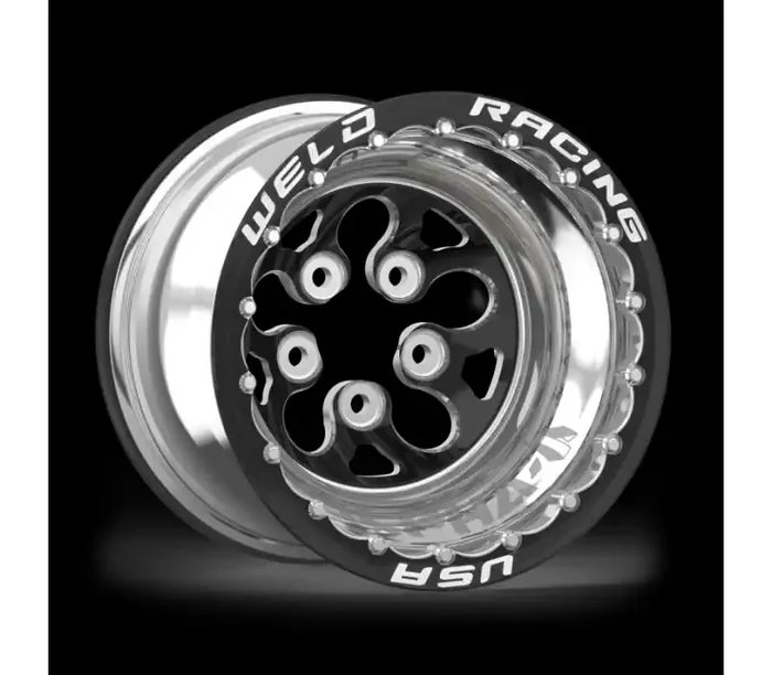 Weld Alpha-1 15×13 / 5×4.5 BP / 3in BS Black Wheel – Black Double Beadlock MT 83B-513206MB