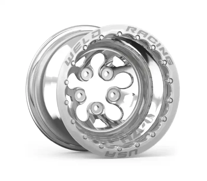 Weld Alpha-1 15×13 / 5×4.5 BP / 3in. BS Polished Wheel – Polished Double Beadlock MT 83P-513206MP