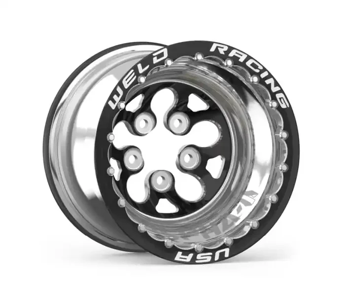Weld Alpha-1 15×14 / 5×4.5 BP / 3in. BS Black Wheel – Black Double Beadlock MT 83B-514206MB