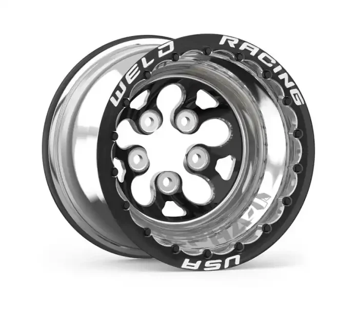 Weld Alpha-1 15×14 / 5×5 BP / 2in. BS Black Wheel – Black Double Beadlock MT 83B-514414MB