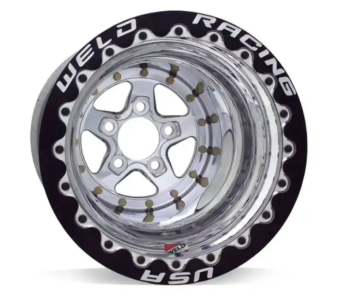 Weld Alumastar 2.0 15×12 / 5×4.75 BP / 5in. BS Polished Wheel – Black Single Bead Lock MT 88512280F