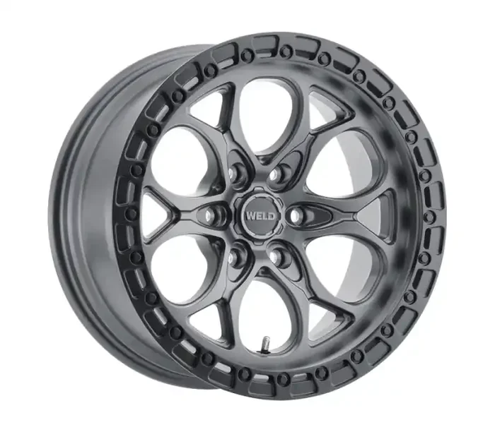 Weld Off-Road W107 20X10 Ledge 6X139.7 ET-18 BS4.75 Satin Gun / Black Ring 106.1 W10700084475