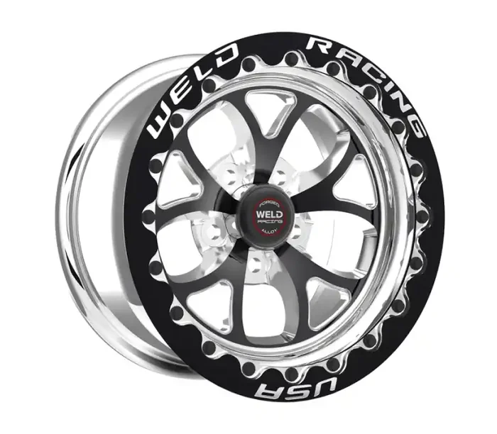 Weld S76 15×11 / 5x115mm BP / .5in. BS Black Wheel (Medium Pad) – Black Single Beadlock MT 76MB511W65F