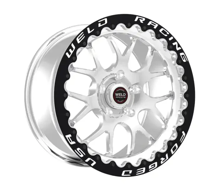 Weld S77 15×11 / 5x115BP / 6.5in BS Polished Wheel (Medium Pad) Black SBL MT 77MP511W65F