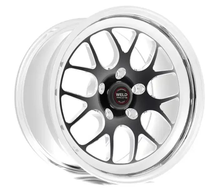 Weld S77 17×10 / 5×4.75 BP / 8.3in. BS Black Wheel (Medium Pad) – Black Single Beadlock MT 77MB7100B83F