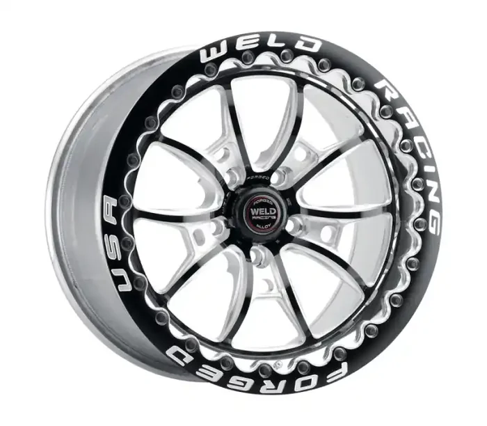 Weld S80 17×10 / 5×115 BP / 6.7in BS Black Wheel (High Pad) – Black Single Beadlock MT 80HB7100W67F