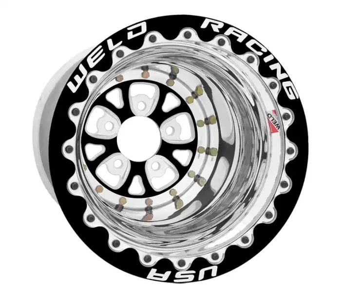 Weld V-Series 15×10.25 / 5×4.5 BP / 8in. BS Black Wheel – Black Single Beadlock MT 84B510216F