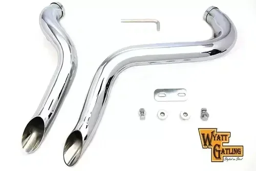 Wyatt Gatling Down Draft Exhaust Header Set fits Harley Davidson 30-0460