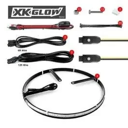 XK Chrome XK-WHEEL-KIT 15″ LED Wheel Ring Kit Bluetooth w/ Turn Signal For Jeep
