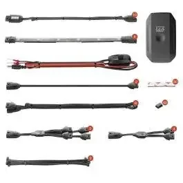XK Glow 10pc Pods 8pc 10″ Strips Motorcycle LED Accent Light Kit App Control