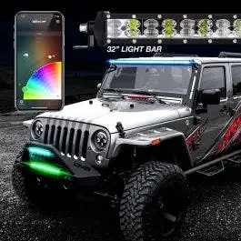 XK Glow 32″ App Controlled RGBW LED Light Bar 90-60w For Jeep UTV