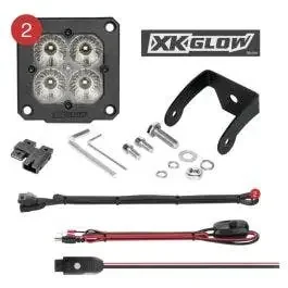 XK Glow C3 Cube Flood Lights Flush Mount RGB Accent Lighting Kit XK065002-FL-KIT
