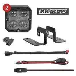 XK Glow C3 Cube Fog Lights With RGB Accent Lighting Kit XK065001-FO-KIT