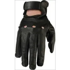 Z1R Womens 243 Premium Goat Skin Leather Perforated Open Knuckle Gloves