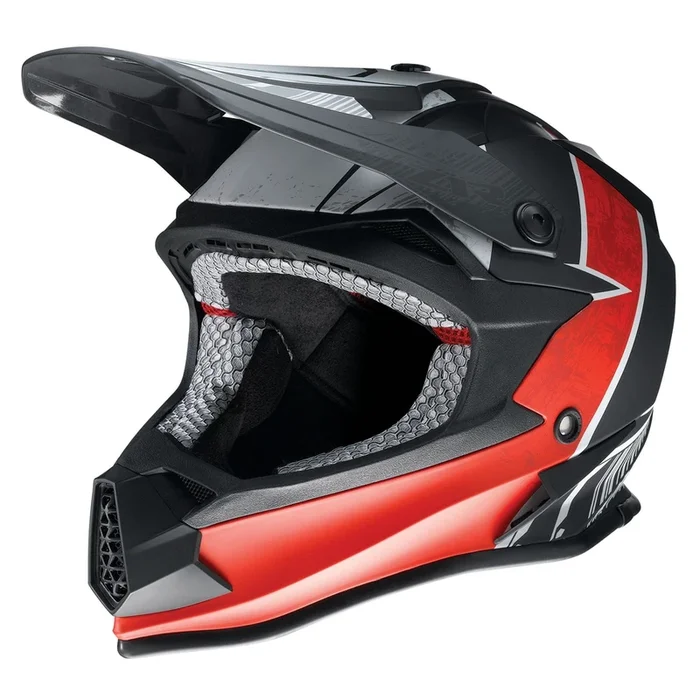 Z1R Youth F.I. Helmet – Fractal – MIPS® – Matte Black/Red – Medium 0111-1518
