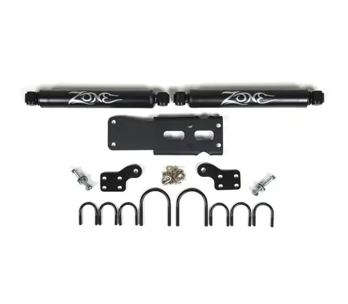 Zone Offroad 07-18 Jeep Wrangler JK Dual Steering Stabilizer Kit ZON7450
